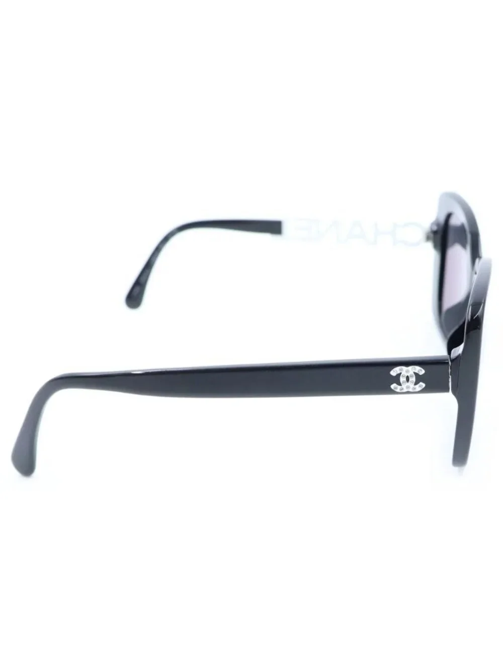 Chanel CC Logo Rhinestone Square Eyewear